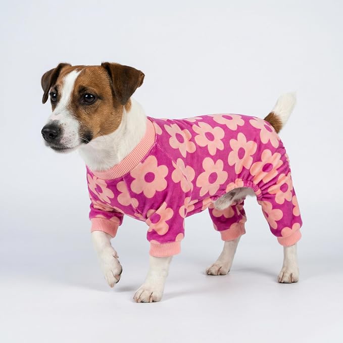 Fitwarm Flower Fleece Dog Pajamas, Warm Winter Dog Clothes - Image 4