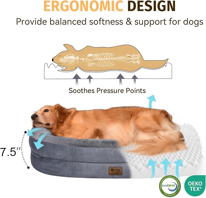 Orthopedic Washable Large Dog Bed: Waterproof Pet Bed - Image 3