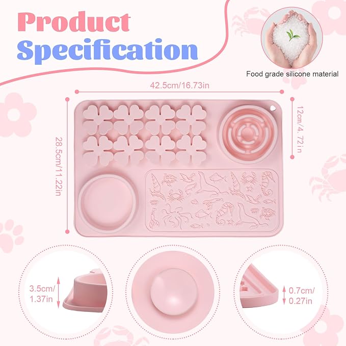 Silicone Lick Mat for Dogs & Cats – Slow Feeder Dog Bowl, Non-Slip Licking Mat - Image 2