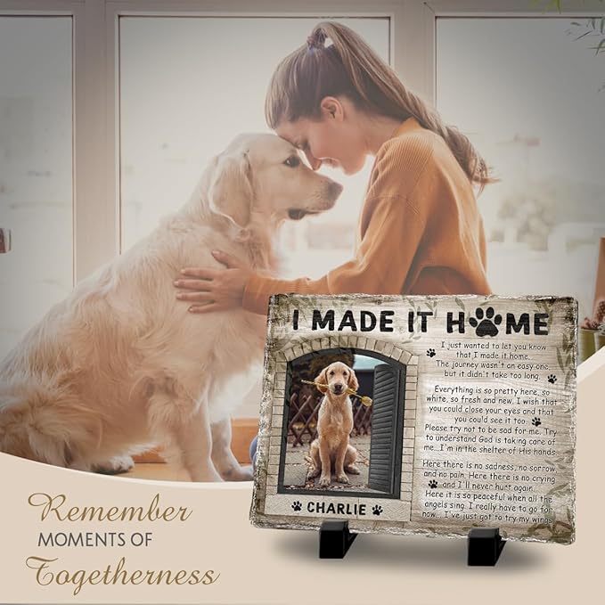 Personalized Polychromatic Rock Plaque: 'I Made It Home' - Image 5