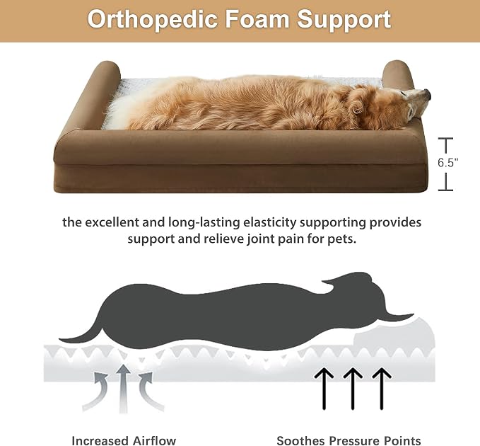 WNPETHOME Orthopedic Dog Beds for Large Dogs, Waterproof Memory Foam Large Dog - Image 3