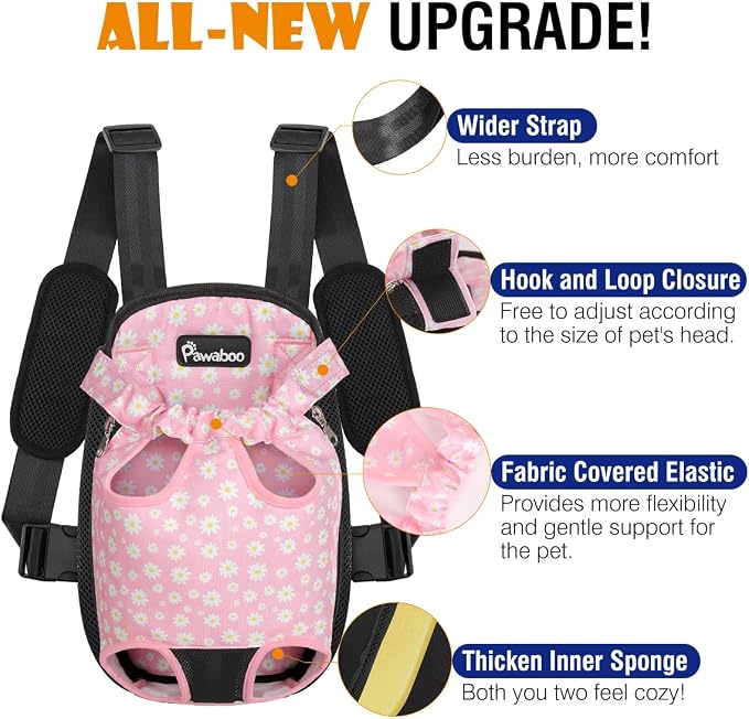 Pawaboo Pet Carrier Backpack, Adjustable Pet Front Cat Dog Carrier Backpack - Image 4
