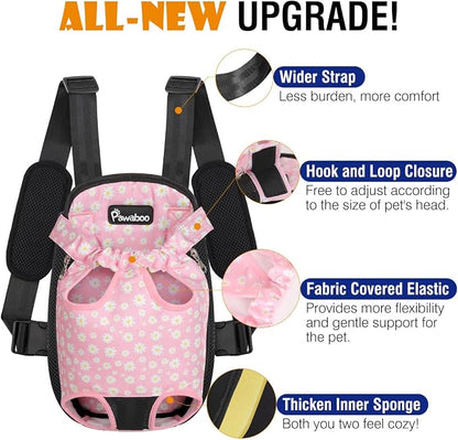 Pawaboo Pet Carrier Backpack, Adjustable Pet Front Cat Dog Carrier Backpack - Image 4
