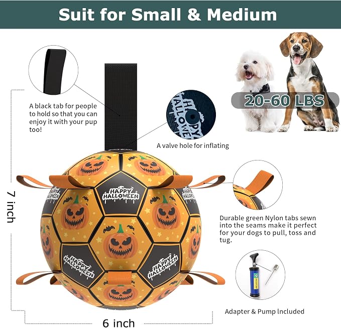 QDAN Halloween Dog Toys, Soccer Balls, Interactive Pet Toys, Puppy Dogs - Image 5