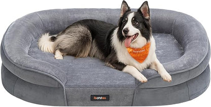 Feandrea Dog Bed, Large Orthopaedic Dog Sofa Bed, Egg Crate Foam, Waterproof by FeandreabySONGMICSHOME