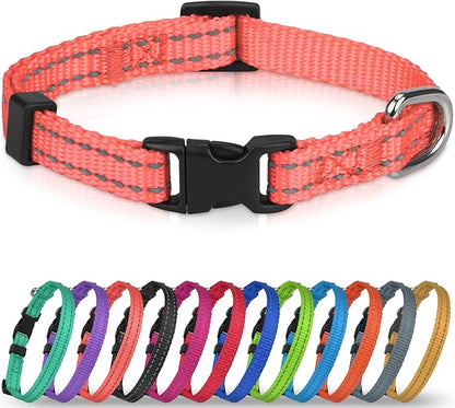 Joytale Small Dog Collar, Reflective and Adjustable Nylon Collar by Joytale