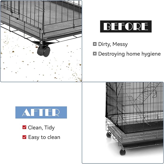 Large Bird Cage Seed Catcher 31 x 118 inches Adjustable Bird Cage Net Cover - Image 4