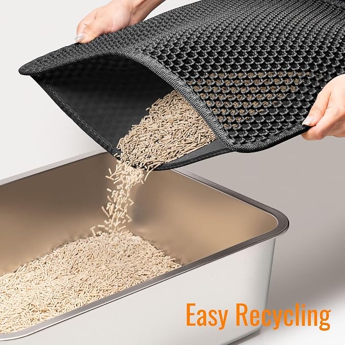 Cat Litter Mat Litter Box Mat, EVA Honeycomb Double Layer Design, Urine & - Image 5