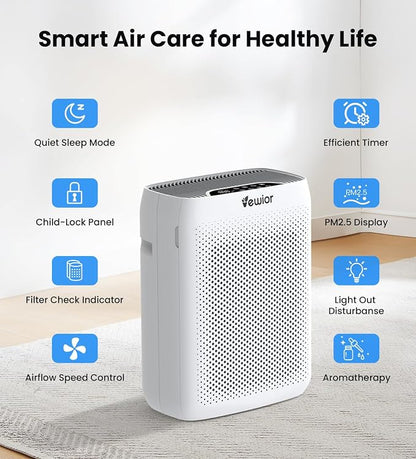 VEWIOR Air Purifiers for Home Large Room Up to 3000Sq.ft, H13 HEPA Air Cleaner - Image 8