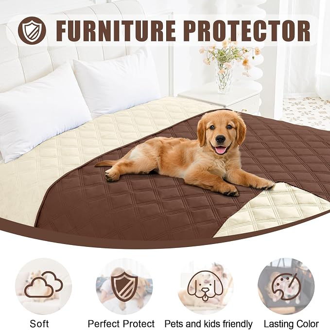 Smiry Waterproof Dog Bed Cover Blanket 68x82, Soft Reversible Pet Blanket - Image 8