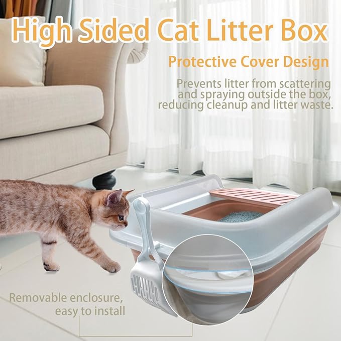 Low Entry Kitten Litter Box, Collapsible Cat Litter Box, Open Small Cat - Image 3