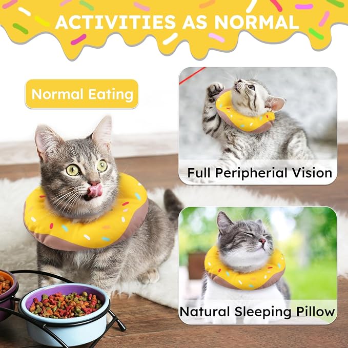 Cat Cone Collar Soft, Waterproof Cat Recovery Collars Spay Cones to Stop - Image 5