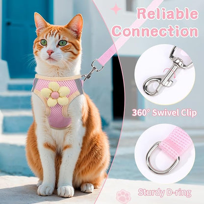 Cat Harness and Leash Set for Walking Escape Proof, Adjustable Kitten Harness - Image 5