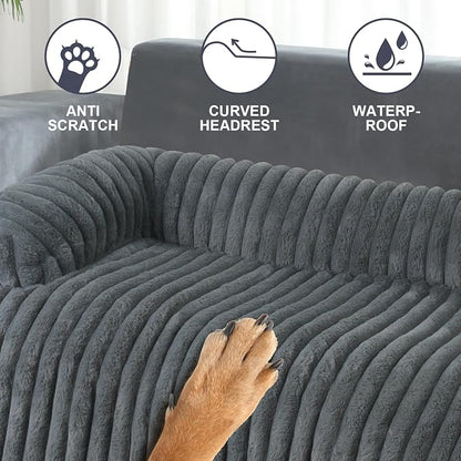 Wn's Day Luxurious Dog Couch Bed, Washable Calming Dog Couch Cover, Removable - Image 4