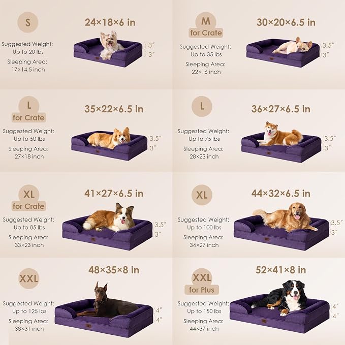 EHEYCIGA Orthopedic Dog Beds for Large Dogs, Waterproof Memory Foam Large Dog - Image 2