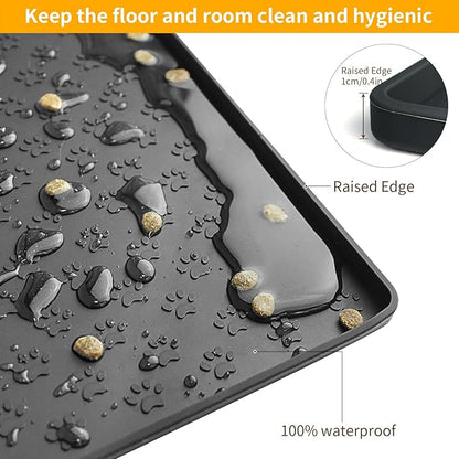 Ptlom Silicone Pet Placemat for Dog and Cat, Waterproof Anti-Slip Pet Feeding - Image 6