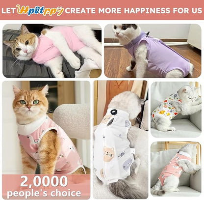 Cat Recovery Suit for Spay Abdominal Wounds, Breathable Cat Onesie for Cats - Image 5
