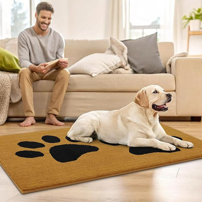 Buganda Dog Door Mat for Muddy Paws, Absorbent Dirt Trapper Washable Indoor - Image 8