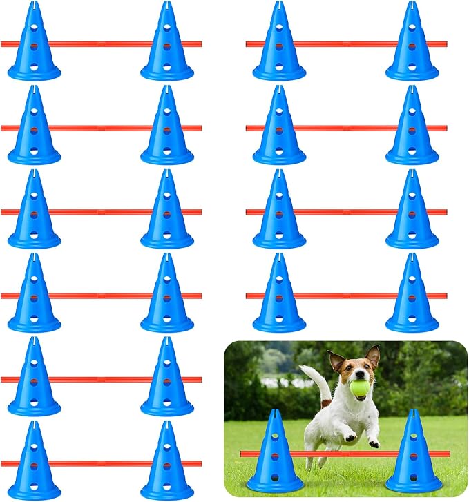 10 Sets Dog Agility Hurdle Cone Set 20 Pcs Exercise Cones by Glimin