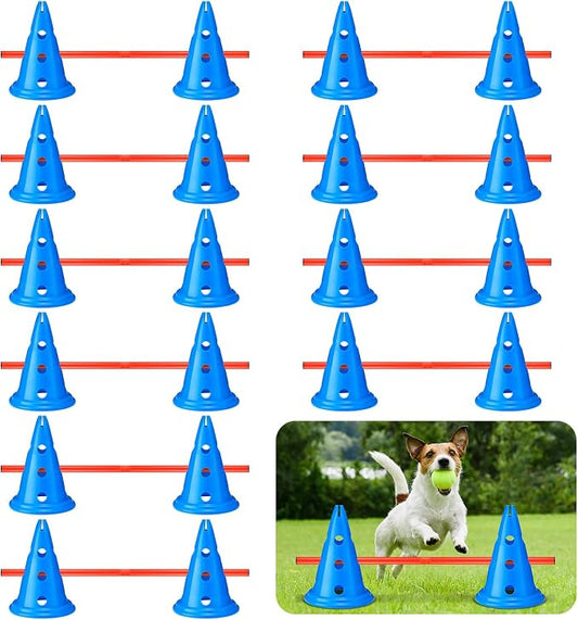 10 Sets Dog Agility Hurdle Cone Set 20 Pcs Exercise Cones by Glimin