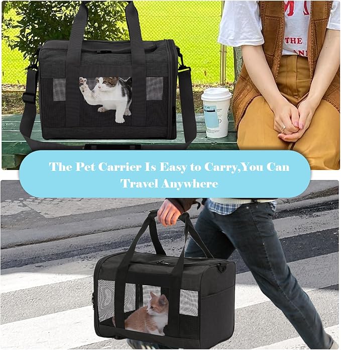 Travel Carrier for Cats, Cat Soft-Sided Carriers Ventilated Breathable Foldable - Image 7
