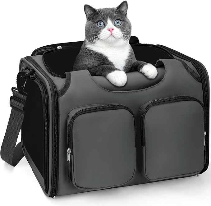 Dog, Cat Carrier for Pets Up to 15 Lbs, Airline Approved Collapsible Soft-Sided by Unknown