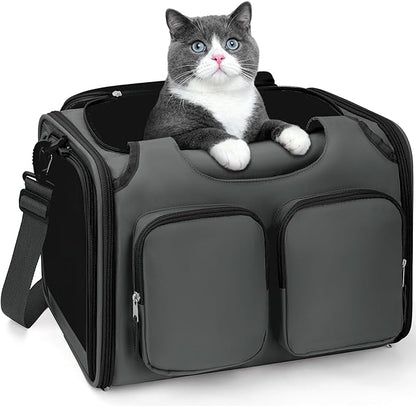 Dog, Cat Carrier for Pets Up to 15 Lbs, Airline Approved Collapsible Soft-Sided by Unknown