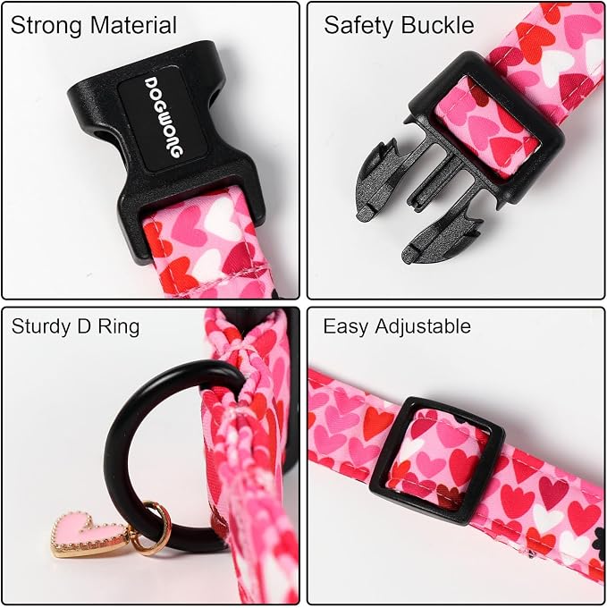 DOGWONG Valentine Dog Collar, Girl Female Dog Collars - Image 3