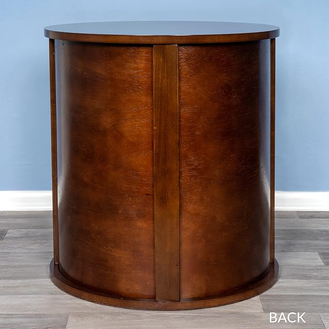 The Refined Feline Purrrrfect End Table Cat Bed Cave in Mahogany Brown - Image 4