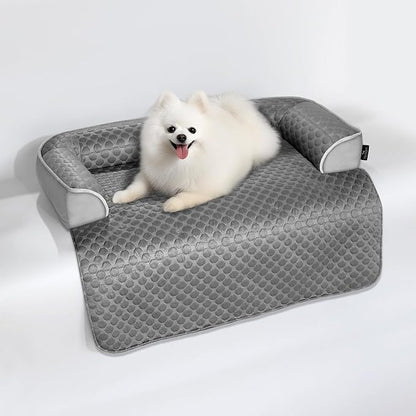 Medium Cooling Dog Bed – 35 x 31 inch Waterproof Couch Cover by blunique