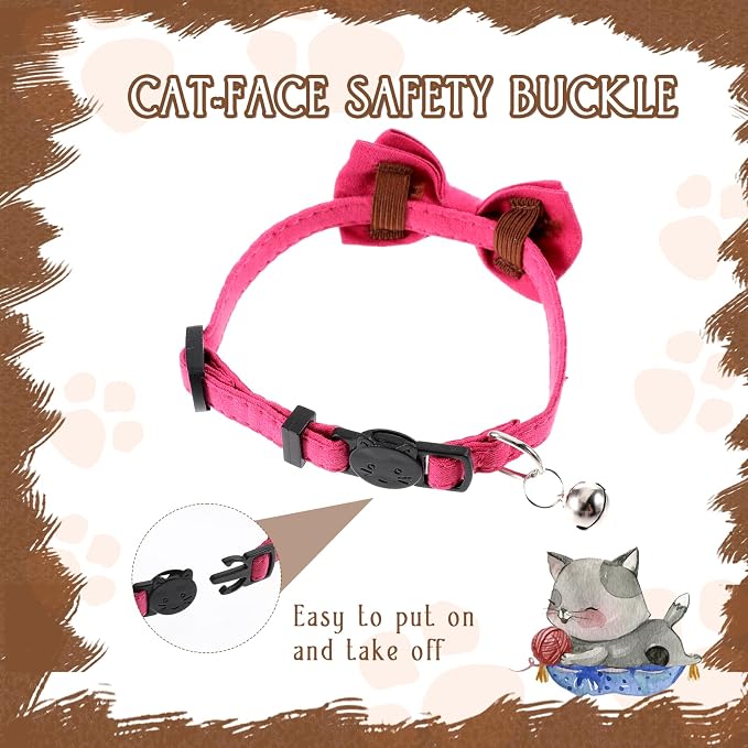 Sliverdew 2 Pcs Kitten Bow Tie Collar - Image 5