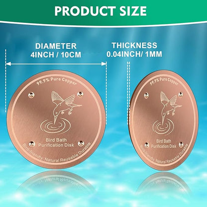 2 Pcs Bird Bath Copper Disk | 99.99% Pure Copper Plate & Birdbath Disk | 0.6mm - Image 6