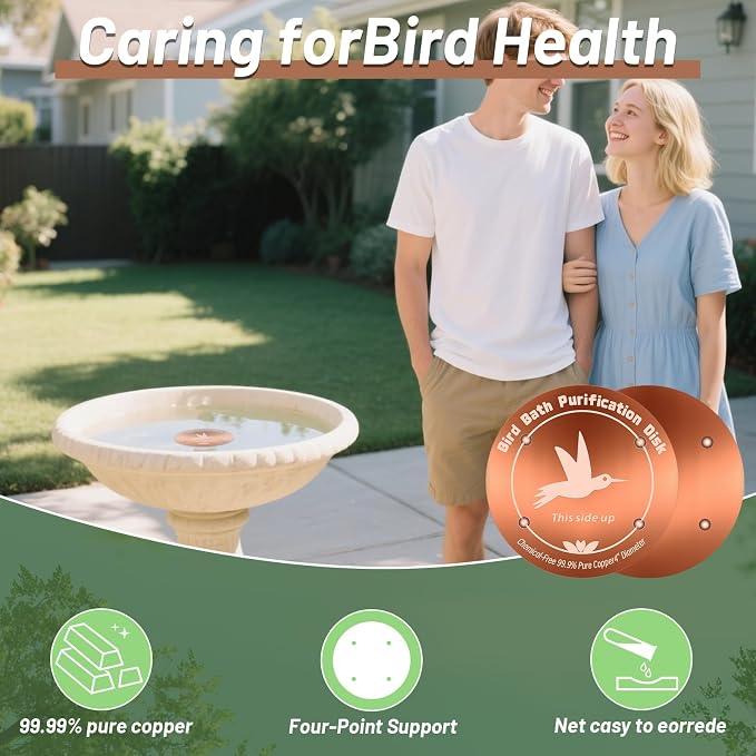 3PCS Pure Copper Bird Bath Purification Disk - Image 5