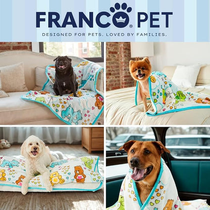 Franco Pet Care Bears Super Soft Cozy Waterproof Sherpa-Backed Blanket Throw - Image 7