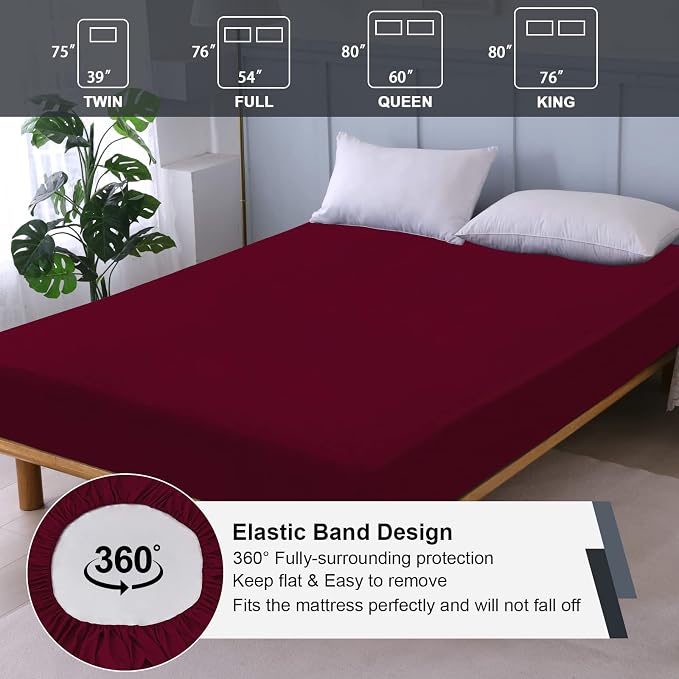 Waterproof Mattress Protector Queen, Fitted Sheet Style Breathable Mattress - Image 5