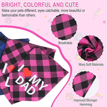 GreenJoy Cute Plaid Dog Bandana – Washable Pet Triangle Scarf - Image 5