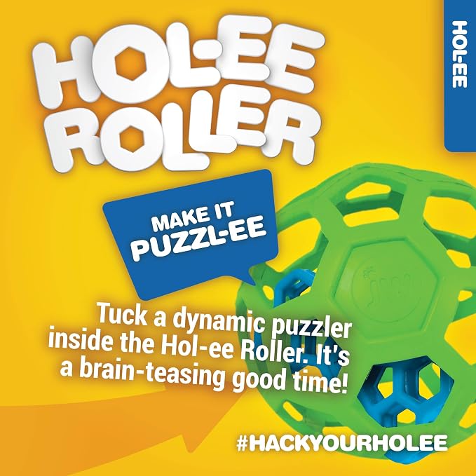 JW Pet HOL-ee Roller™, Dog Toy Puzzle Ball, Natural Rubber - Image 2