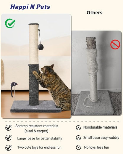 Happi N Pets 29.5" Tall Cat Scratching Post, Cat Scratcher - Image 4