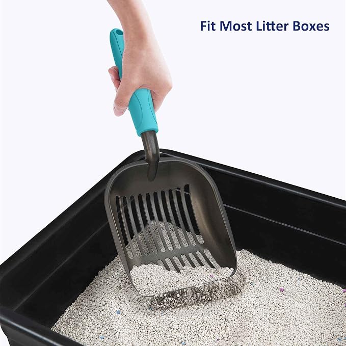 WePet Cat Litter Scoop, Non-Stick Plated Aluminum Alloy Sifter, Kitty Durable - Image 7