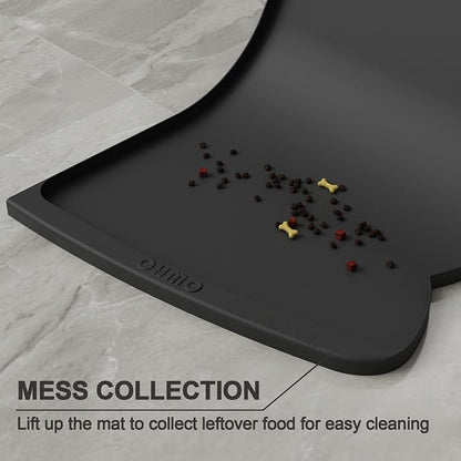 OHMO Dog Food Mat w/Residue Collection Pocket Silicone Pet Feeding Mat - Image 3