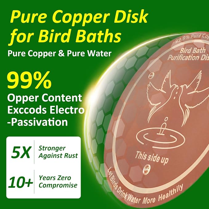 Bird Bath Copper Disk, 0.6mm Thick 99.99% Pure Copper Purification Disk - Image 3