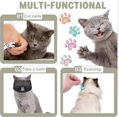 9 Pcs Cat Bathing Bag Set Cat Shower Bag Anti Bite and Scratch - Image 5