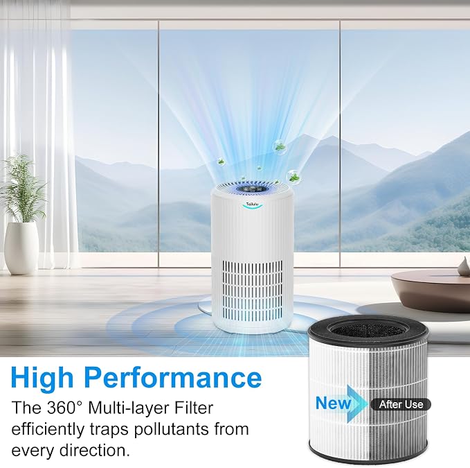 Tailulu 2 Packs D09 Air Purifier Replacement Filter, 3-in-1 True H13 True HEPA - Image 6