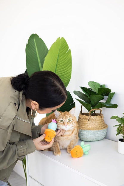 Pearhead Prickly Plants Cat Toy Set, Cute Catnip Toys, Plush Cactus Interactive - Image 9