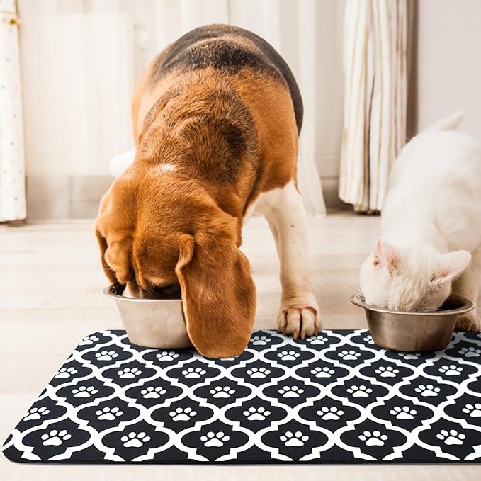 Dog Food Mat 17X30 Inch Pet Feeding Absorbent Mats - Image 7