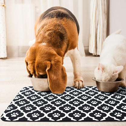 Dog Food Mat 17X30 Inch Pet Feeding Absorbent Mats - Image 7