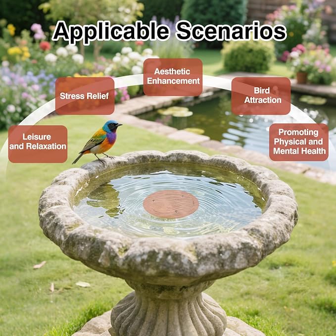 Bird Bath Copper Disc- Reinforced 99.99% Pure Copper Bird Bath Purification - Image 5