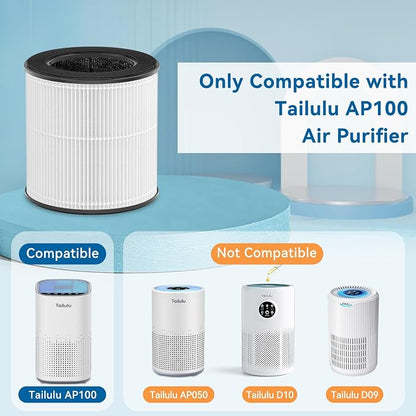 Tailulu Official AP100 Air Purifier Replacement Filter, 3-in-1 Air Purifier - Image 2