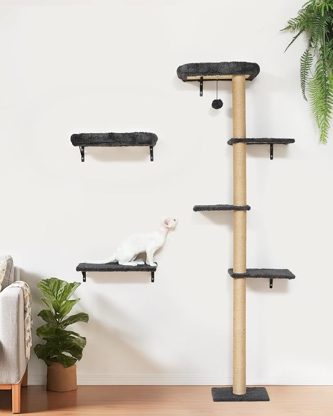 FUKUMARU Cat Wall Shelves, Stable Wall Mounted Cats Furniture Set, Kitten - Image 9