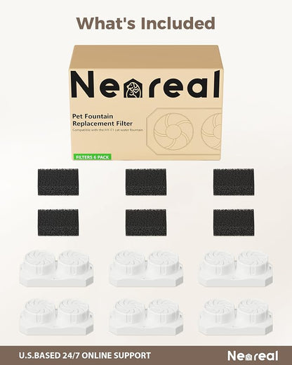 Official 6 Pack Wireless Cat Fountain Replacement Filters & Pre-Filter Sponges - Image 9